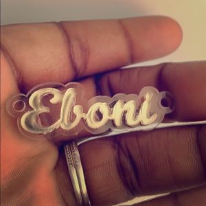 Acrylic nameplate bracelet